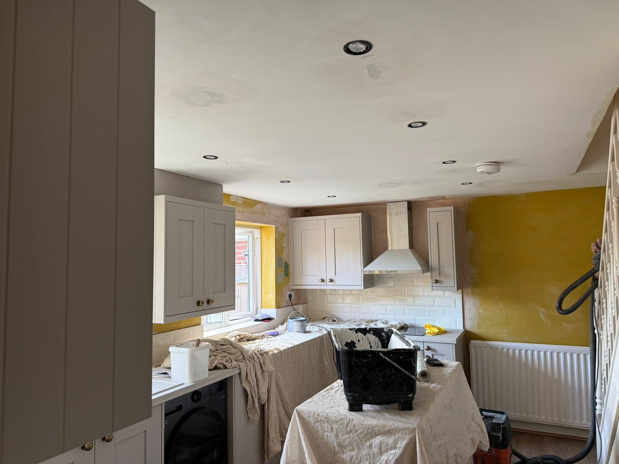 Professional interior painting in progress